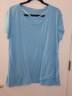 Calvin Klein Women's Sky Blue Short Sleeve Crew Tee